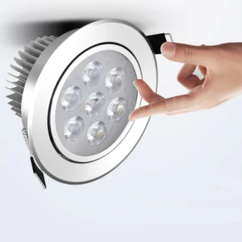 1-10pcs Ultra Tanek LED Panel Downlight, 6W 9W 12W15W 25 W Krog LED Vgradne Stropne Luči AC220V LED Panel zatemniti svetilke