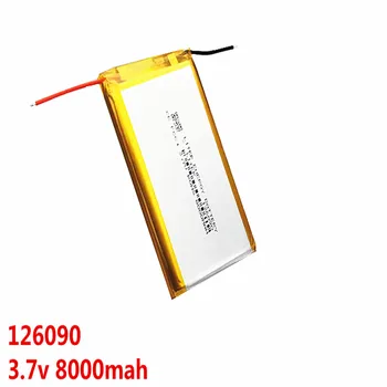 1/2/5 teile/los Gute Qulity 3,7 V 8000mah 126090 Li litij-polimer baterija Mobilnega zaklad navigacija tablet