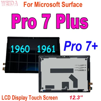 100% Preizkušen LCD Za Microsoft Surface Pro 7 Plus 1960 1961 LCD Surface Pro 7+ LCD-Zaslon, Zaslon na Dotik, Računalnike Skupščine 12.3
