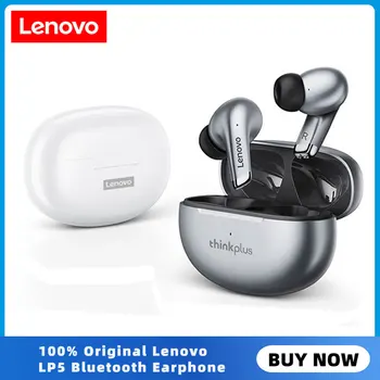 100% Prvotne Lenovo LP5 Brezžične Bluetooth Slušalke HiFi Glasbe Z Mic, Slušalke Hrupa Preklic Šport Vodotesne Slušalke