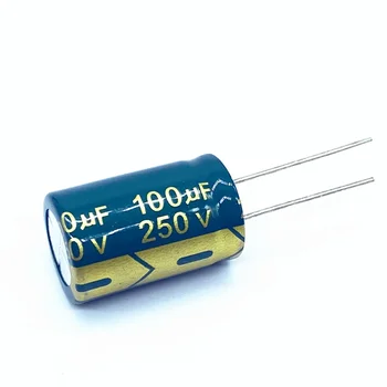 10pcs/veliko visoka frekvenca nizka impedanca 250v 100UF 250v 100UF aluminija elektrolitski kondenzator velikosti 16*25 20%