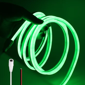 12V Neon Luči LED Trak SMD 2835 120LEDs/M IP67 Nepremočljiva DIY Fleksibilno Silikonsko Neon Znak Bela Topla Bela Rdeča Zelena Modra Vrv