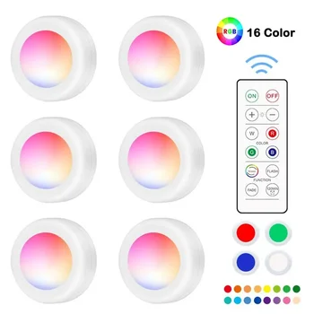 16 Barve Pod Kabinet Light Touch Senzor za Zatemnitev Noč Lahka Baterija Napaja RGB Brezžični Stenska Svetilka Za Kuhinjo, Omaro Dekor