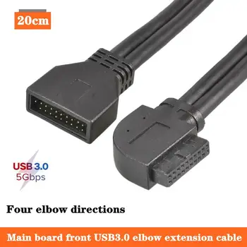 19Pin Kabel Podaljšek Matično ploščo F-USB3.0 19Pin Kabel Podaljšek 20Pin Podvozje Spredaj USB3.0 Moški-Ženski Kabel Podaljšek 0,2 m