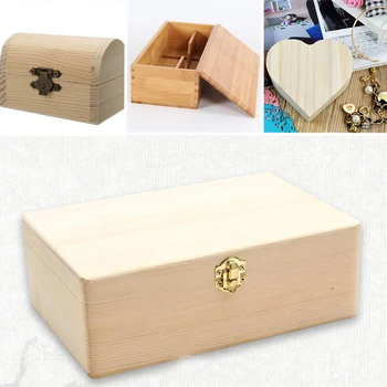 1PC Navaden Lesene Škatle za Shranjevanje Kvadratnih Tečajih Obrti Darilo manjše izdelke Pisarniški Material Matične Organizacije Škatla za Shranjevanje Plovil