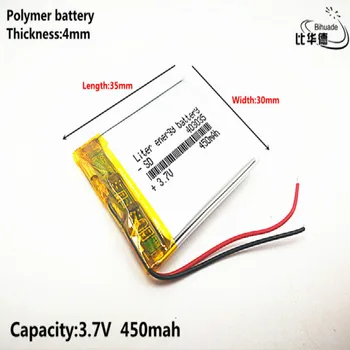 1pcs [SD] 3.7 V,450mAH,[403035] Polimer litij-ionska / Litij-ionska baterija za IGRAČE,MOČ BANKE,GPS,mp3,mp4,mobitel,zvočnike