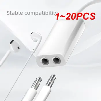 1~20PCS 3,5 mm -za-Dva para, Splitter Visoko Kakovostne Slušalke Adapter za Dvojni Priključek za Slušalke Splitter Avdio Kabel