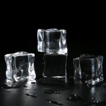 20pcs/veliko Jasno, Veren Ponaredek Umetnih Akrilnih Kocke Ledu Kristalno Začetni Zaslon Dekor umetno kocke 20 mm 25 mm 30 mm