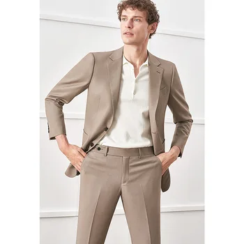 2651 - R-Moške poslovne obleke, sivo obleko poslovna obleka
