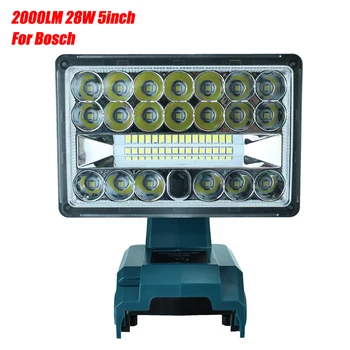 28W 2000LM LED delovna Lučka za Bosch 14.4-20V Li-ion Baterije Svetilke Svetilka Zunanja Razsvetljava v Sili z USB Tip-C Vrata