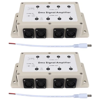 2X Dc12-24V 8 Kanalni Izhod Dmx Dmx512 LED Krmilnik Signala Ojačevalnika Splitter Distributer Za Dom Oprema
