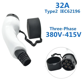 32A Tipa 2 EV Strani IEC62196 Evropski Standard Vtič, Ne Kabla Tri Faze IEC Ženski AC Vtič EV Polnjenje