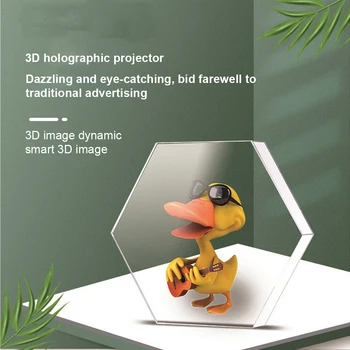 3D Holografska Projekcija Fan Parcelo, Oglaševanje Pralni Plavajoče Prostim Očesom LED Sliko Logotip Hologram Zaslon APP Nadzor