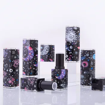 3D Zvezdnato Nebo Reliefni Magnetne Sponke Balzam za Ustnice Cevi Kvadratne Prazno Šminka Cev DIY Balzam za Ustnice Cevi Domače Ustnice Stick