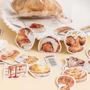 45Pcs Mini Box Nalepke kuhinja peko Kruha hrane namiznih Strani materiala dekoracijo ročno izdelan Album Dnevnik 44*44 mm