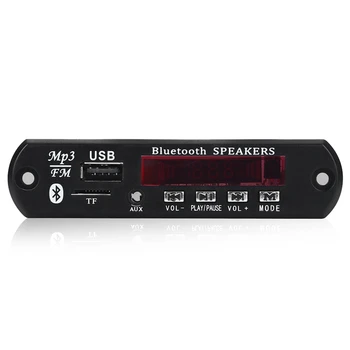 4X Bluetooth 5.0, MP3 Odbor 5 v DC 12V Avto FM Radio Modul Podpira TF USB, AUX Za Telefon