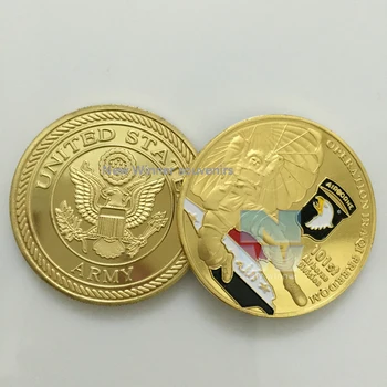 5pcs/veliko Operaciji iraška Svoboda Kovanec NAS Zraka Vojske Zlato Spominek kovancev, Vroče Prodaje