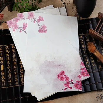 8Sheets Ustvarjalne Kitajski Retro Lepo Pokrajino Barve Letter Poroko, Rojstni dan Vabilo Papir za Kitajsko Kulturo Ljubimec