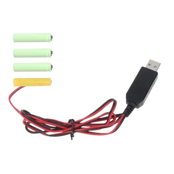 AAA Eliminators USB Napajalni Kabel Zamenjajte 4x 1.5 V LR03 AAA Baterije za Radio Električne Igrače Ura LED Luči 40JB