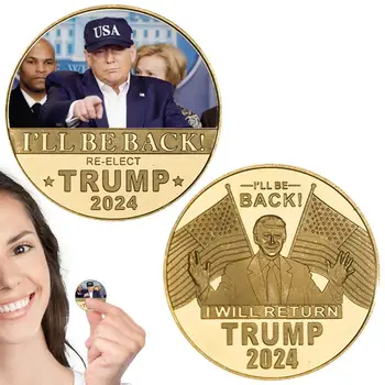 Adut Spominski Kovanec Pozlačeni 2024 Priložnostnih Kovancev Predsedniške Kampanje Izziv Kovancev Za Adut Podpornike