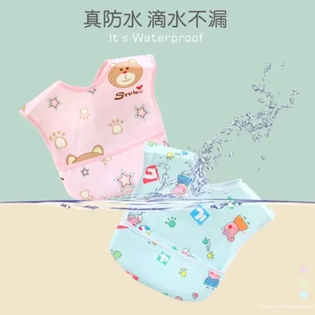 Baby sline brisačo za dojenčke in malčke nepremočljiva in antibakterijski jedo hlače z oprsnikom riž žep anti-bruhanje mleka