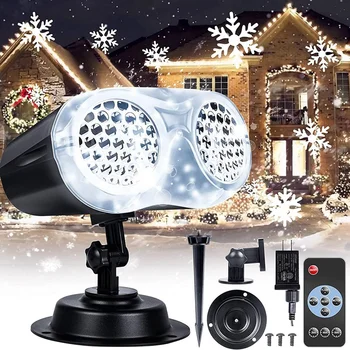Božič Projektor Luči na Prostem LED kateri je daljnogled Obračanje Snežinka Projektor Luči, Nepremočljiva Krajine Svetlobe NAS Plug