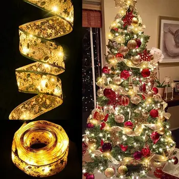 Božični Okraski, Okraski za novoletne jelke Baterije Trak LED Pravljice Luči DIY Za Dom Xmxs Novo Leto Dekor Niz Luči