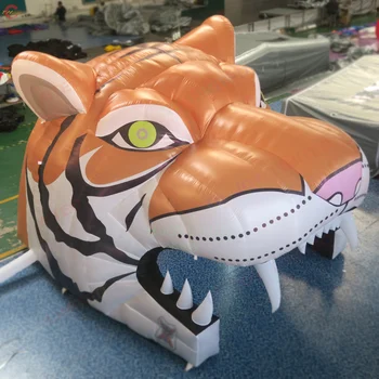 Brezplačno Vrata Dostava 4x4m Napihljivi Tiger Arch Šotor 3D Žive Živali Tunel Šotor z Ventilatorjem