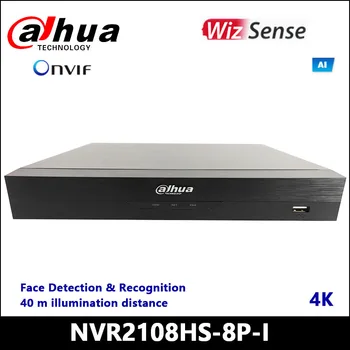 Dahua NVR WizSense 8 Channel 2-I Serije NVR2108HS-8P-I Kompaktna 1U Omrežja, Video Snemalnik 8ch NVR Zaznavanje Obraza 8 Vrata POE