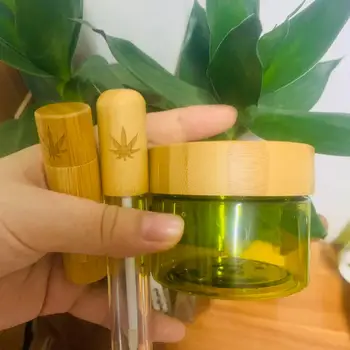 Debelo Prazna 100 kozarcev Ličila Bambusa Graviranje Balzam za Ustnice Cevi Lip Gloss Posodo DIY Kozmetični Lesene Šminka Embalaža