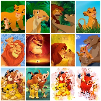 Disney Risanke Levji Kralj Simba Wall Art Platno Slikarstvo Nordijska Plakatov in Fotografij Dnevna Soba Dekor Stenske Slike