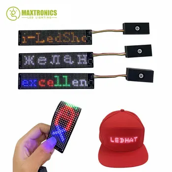 DIY Bluetooth Programabilni Prilagodljivo LED Modul Telefon App Baterije Nadzor Mehko Tanek Zaslon Za Klobuk Vrečko T-Shirt Masko