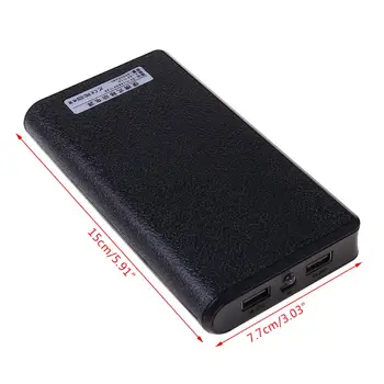 Dvojno Napajanje USB Banka 6x 18650 Zunanje Pomožno Baterijo Polnilnik Box Ohišje Za Telefon L4MD