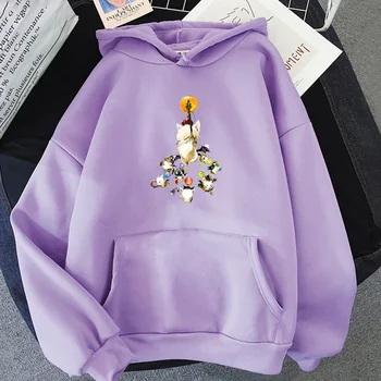 Final Fantasy XIV Moogles Original Sweatshirts Vroče Anime Hoodie Moških in Žensk Jeseni Dolgi rokavi, Puloverji O-vratu Runo Oblačila