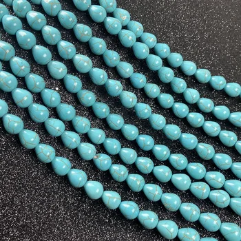 Kamen Kroglice modre Turquoises Spusti oblike Svoboden izolacije Kroglice Polizdelkov Za nakit, izdelava DIY ogrlica, zapestnica dodatki