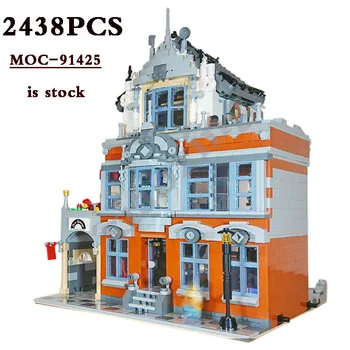 Klasična MOC-91425 - Stare Evropske Dvorec, Notranjost V2 Fit 10264 Alternativnih Graditi DIY Model 2438 Kosov Gradnik Igrača Darilo