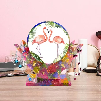 Kozmetično Ogledalo Silikonsko Plesni, Ročno Oblikovan Točilne Ličila DIY Epoksi Foto Okvir
