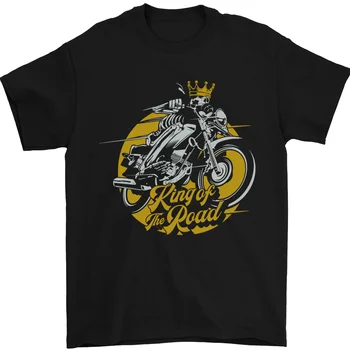 Kralj Road Biker motorno kolo, Motor T-Shirt Bombaž