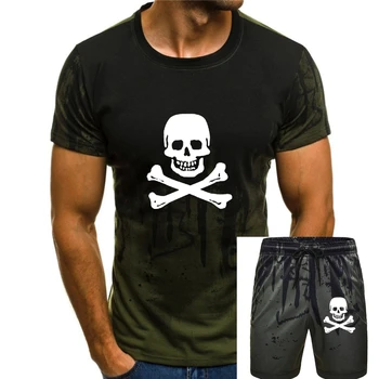 Lobanja In Kosti, T-Shirt Tee Majica S M L Xl 3Xl 2Xl Bombaž Poletnih O-Vrat Vrhovi Tee Majica