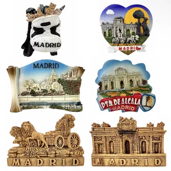 Madrid, Španija Hladilnik Magneti Sibeles Kvadratnih Potovanja 3D Memorial Magnetni Hladilnik Nalepke Darilo Soba Dekoracijo Collectio