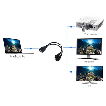 Micro HDMI je združljiv Moški D HDMI je združljiv Ženski Jack Kabel