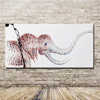 Mintura Ročno Poslikano Sodobne Pop Art Povzetek Slon Živali Oljna Slika Na Platno,Stensko Sliko, Dnevna Soba Dekoracijo Doma