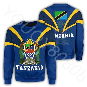 Moška Športna Ulica Harajuku Print Majica Afriške Cone Puloverju Tanzanija Moške Krog Vratu Majica