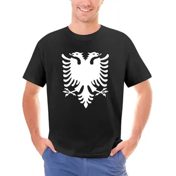 Moški Majica s kratkimi rokavi albanske Orel Crest T-Majice Srčkan Ponosni Albanija Poletje Tees Letnik Natisnjeni 100% Bombaž Oblačila Darilo