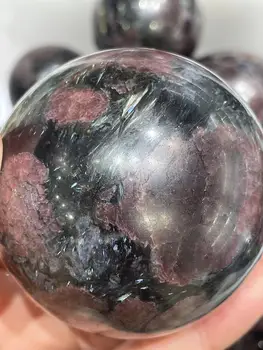 Naravni granat jasper quartz ročno izrezljane žogo kristalno reiki zdravljenje