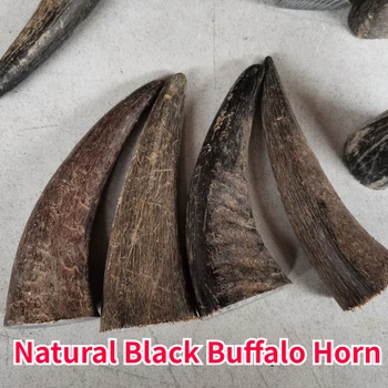 Naravno Črna Buffalo Rog Opozoril Polno Trdna surovina DIY Obrti Carving Žig,Nož Ročaj,Ročno Niz,Buda Noge