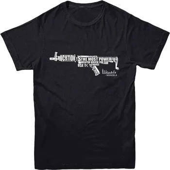 Nelsona T-Shirt, Izobraževanja, Je Orožje Ponudbo T-Shirt 100% Bombaž Mens Poletne Prodaje 100 % Bombaž Majica Smešno Tee Majice