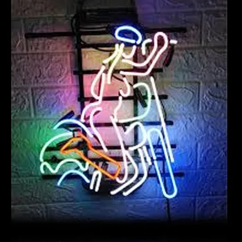 Neon Bar Podpisati Novo Modno Dekle na motorno kolo Bar, Neon, Luči Prijavite Umetnine Znotraj Soba Dekor Ročno izdelanih Steklenih Cevi po Meri Živo Nudes