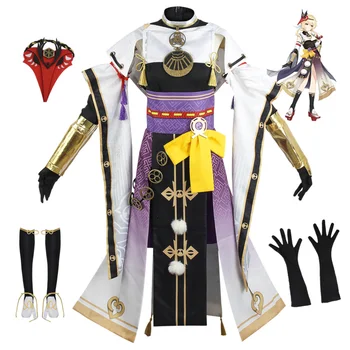 New Visoke kakovosti Genshin Vpliv Kujo Sara Cosplay Kostum Enotno Lasuljo Anime Halloween Carnival Kostumi za Ženske Igra