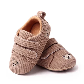 Newborn Baby Girl Boy Suede Shoes Anti-Slip Mehka Podplatom Risanka Medved Malčka Prvi Hoja Čevlji Baby Predmeti